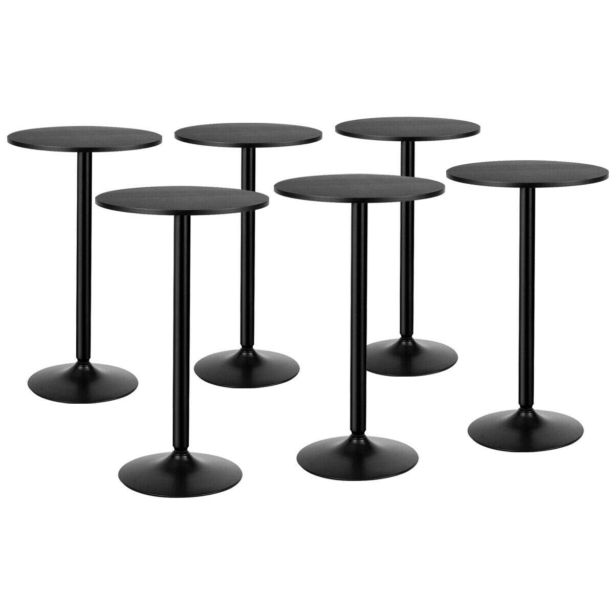 Goflame Pub Bar Table 24-Inch Round Top 40-Inch Height Modern Style