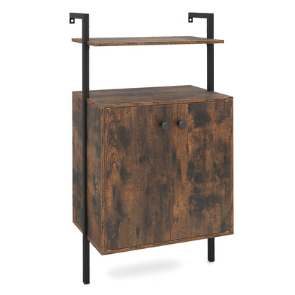 Goflame 38" Tall Bookshelf with Storage Cabinet (1/2)