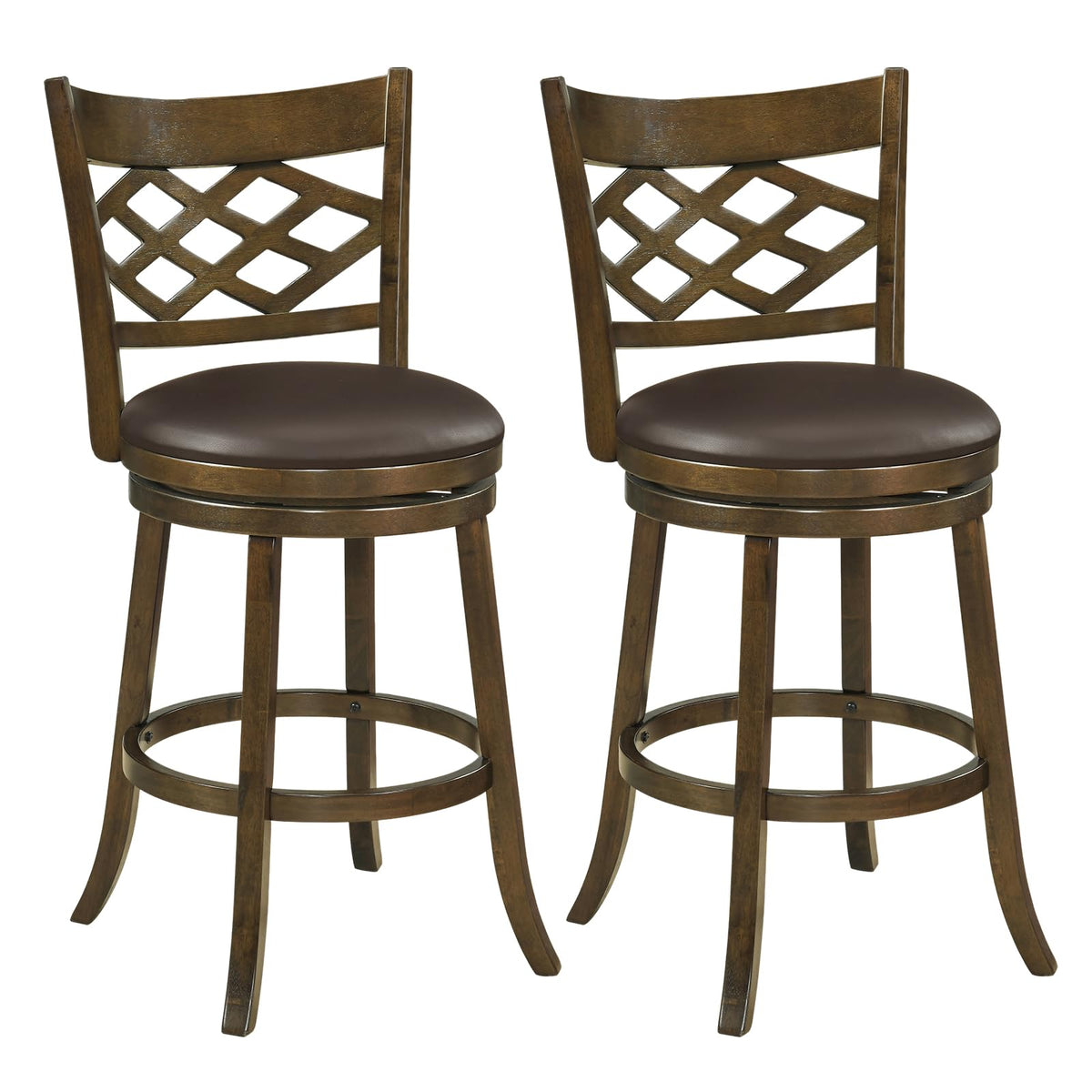 Goflame Swivel Bar Stools Set of 2/4 26"/31" Bar Height Chairs
