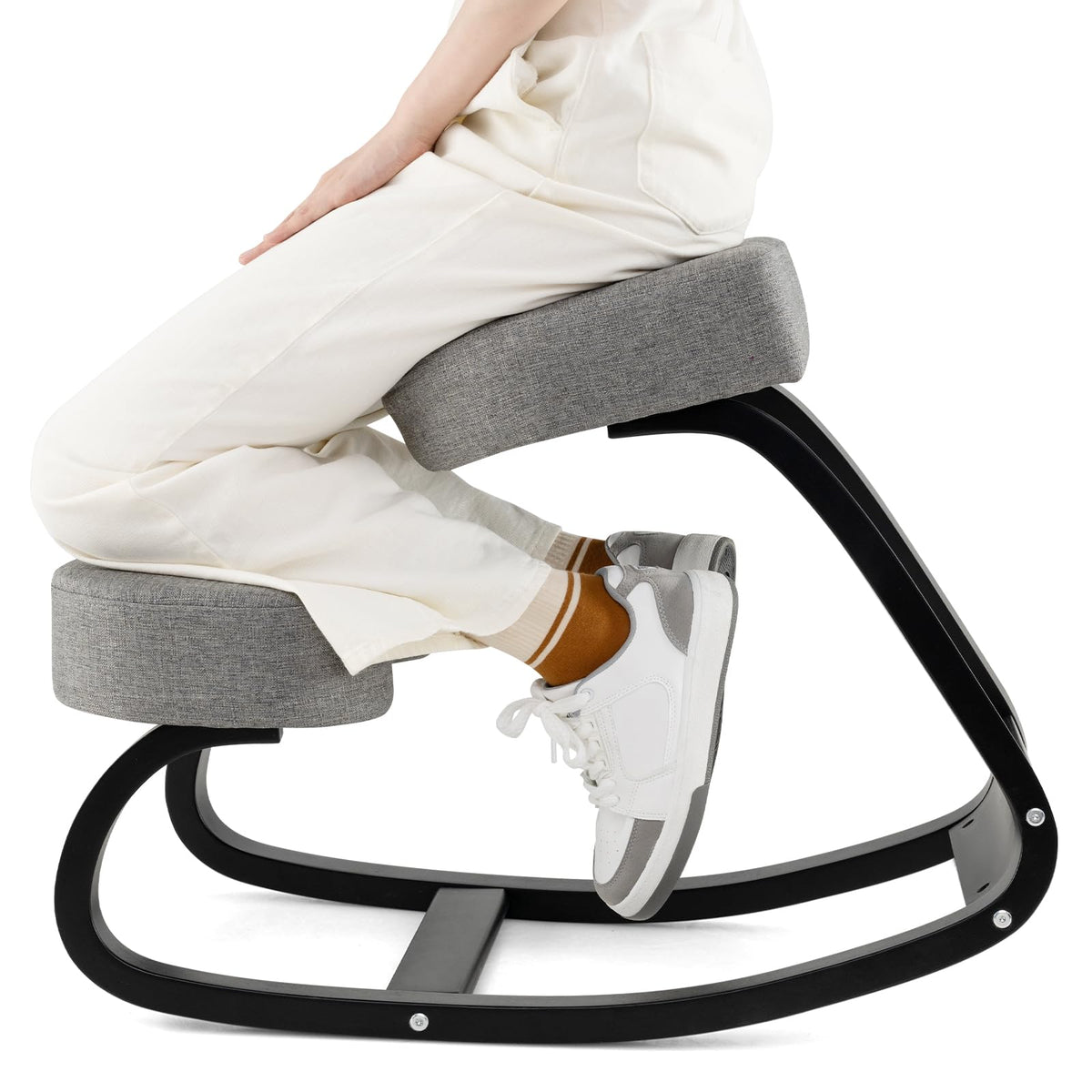 Goflame Ergonomic Kneeling Chair, Rocking Posture Chair with Padded Cushion