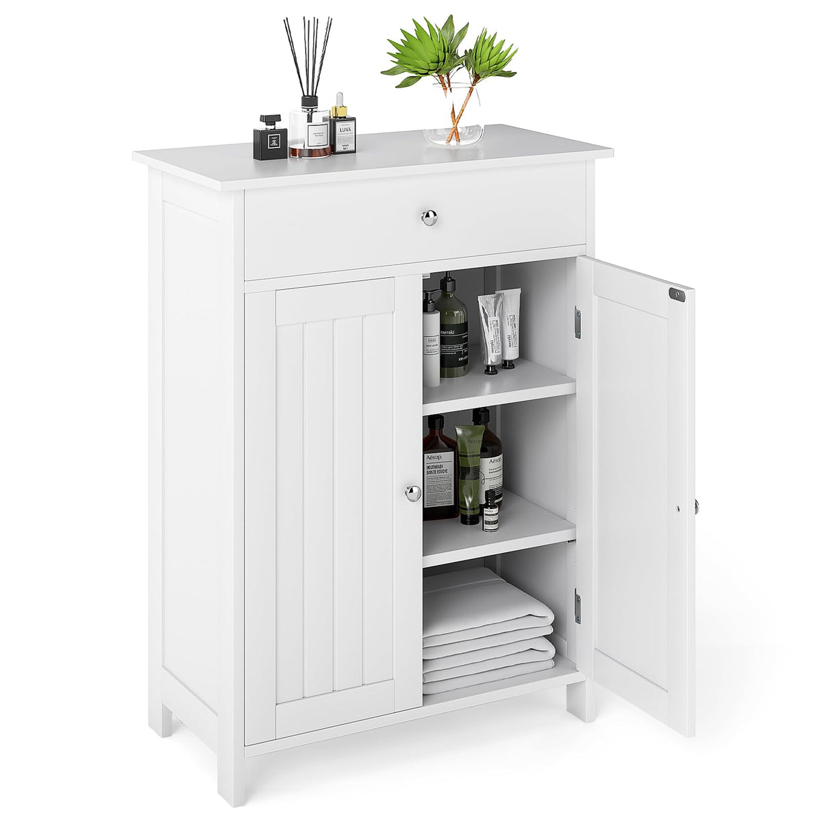Goflame Freestanding Bathroom Storage Cabinet