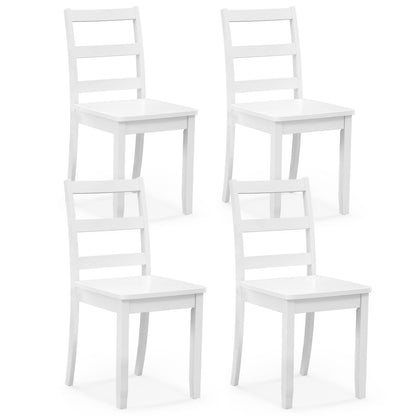 Wood Dining Chairs, White - Goflame
