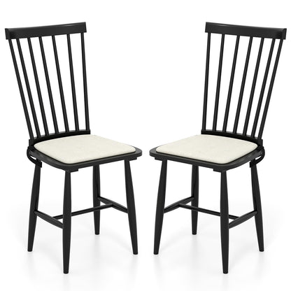 Goflame Windsor Dining Chairs Set of 2/4 Farmhouse Wooden Kitchen Chair