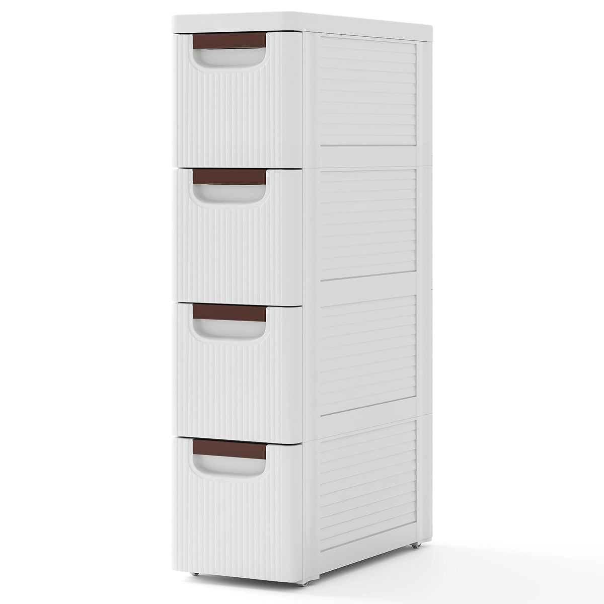 Goflame Storage Cart, Narrow Plastic Dresser, Rolling Organizer Cart for Office Classroom Bedroom