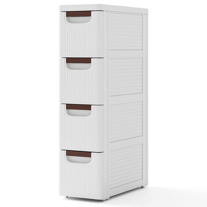 Goflame Storage Cart, Narrow Plastic Dresser, Rolling Organizer Cart for Office Classroom Bedroom