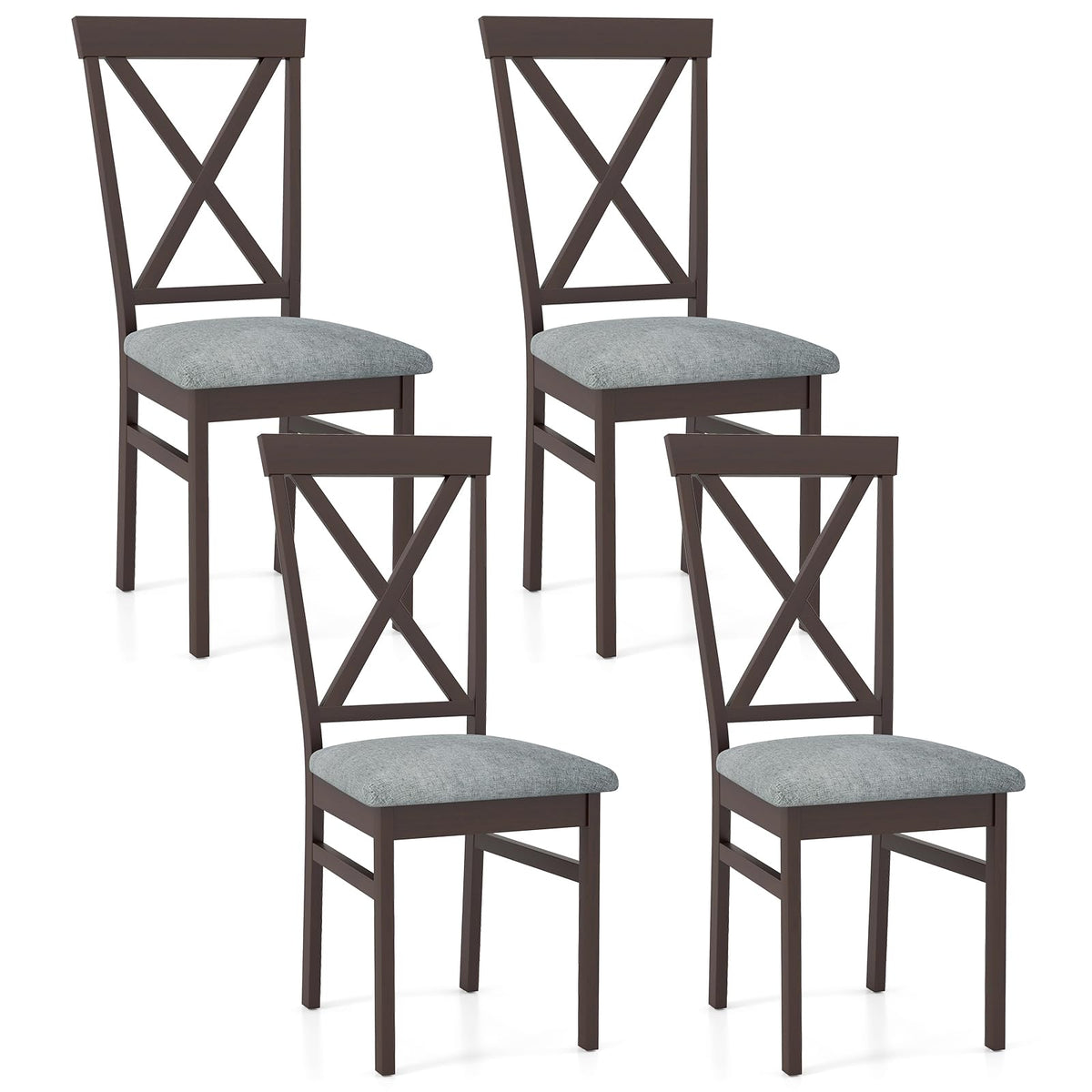 Goflame Wooden Dining Chairs Set for Dining Room Living Room