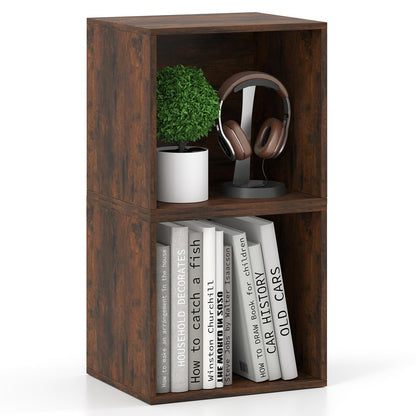 Goflame White Cubby Bookcase