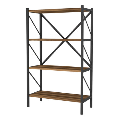 Goflame Modern Bookcase with Heavy-Duty Metal Frame (1/2)