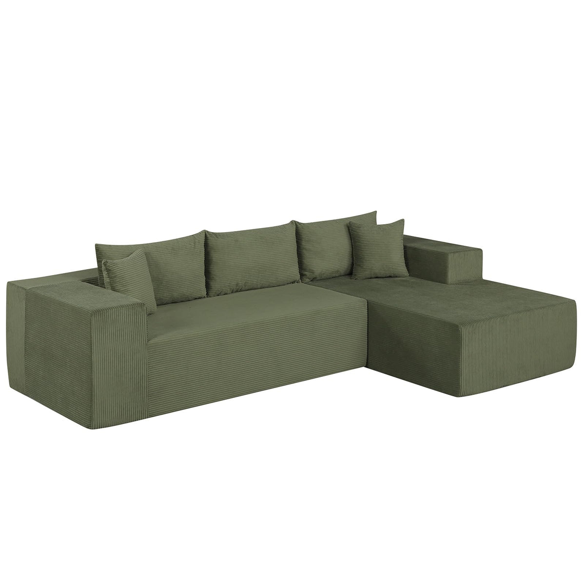 Goflame 110.5" Modular Sectional Sofa for Bedroom & Living