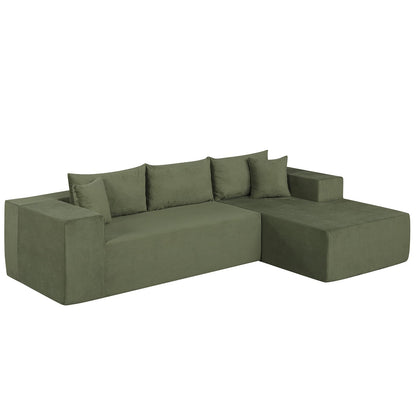 Goflame 110.5" Modular Sectional Sofa for Bedroom & Living