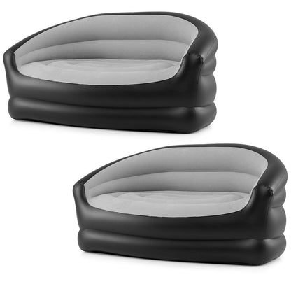 Goflame Inflatable Loveseat Couch Portable & Foldable 2-Seater Air Sofa(1/2)