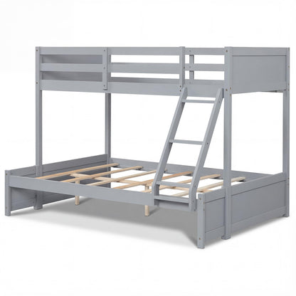 Goflame Twin Over Full Bunk Bed Wood Bunk Bed
