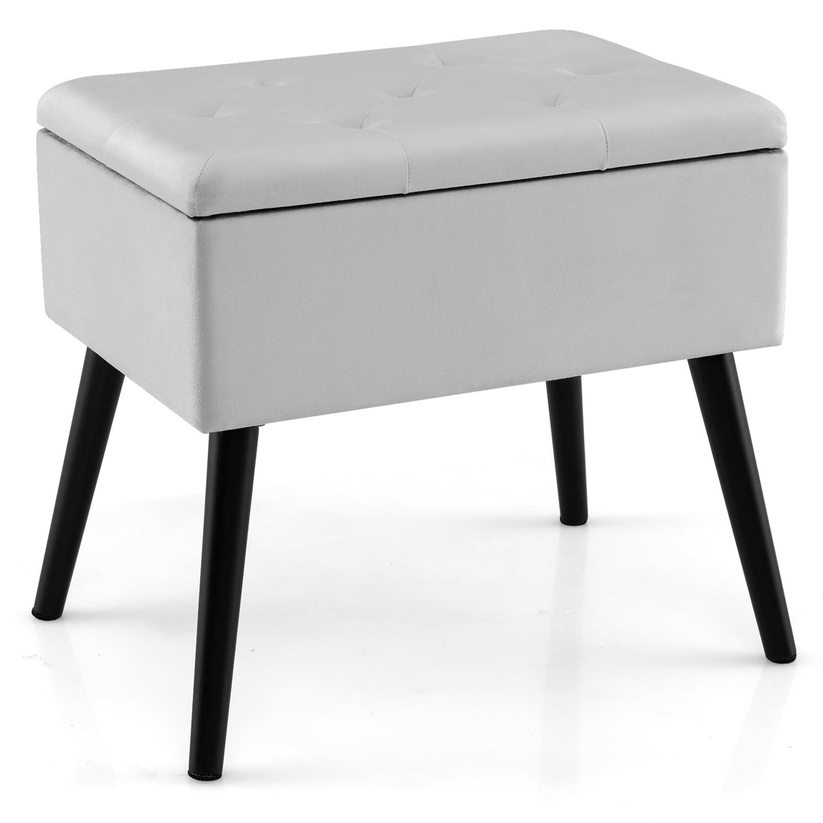 Goflame 20" Ottoman with Storage - Set of 1/2 Makeup Vanity Bench with Flip Top Storage