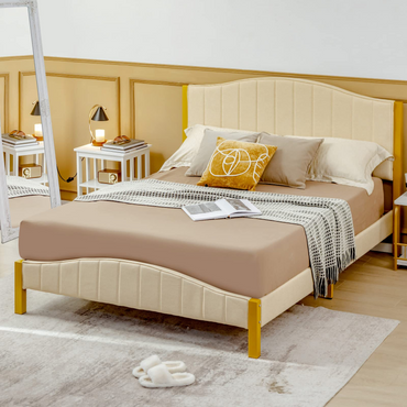 Goflame Full Size Upholstered Bed Frame