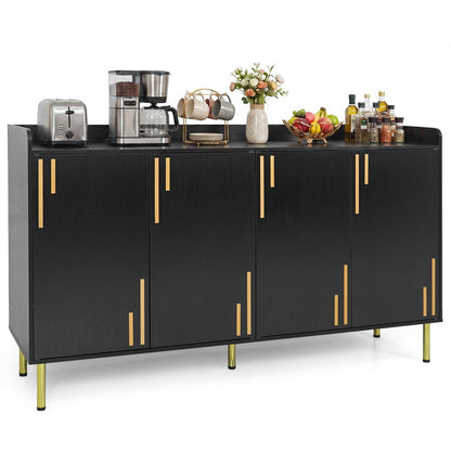 Goflame 55" Modern Buffet Cabinet with 4 Doors