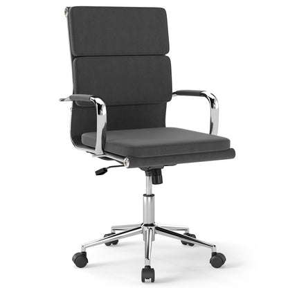 Goflame Ergonomic Office Chair Mid Back Fabric Desk Chair with Armrest