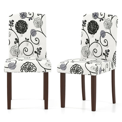 Goflame Upholstered Dining Chairs Set of 2/4 Button Tufted Fabric Upholstered Parson Chairs