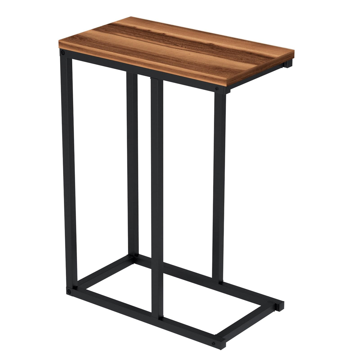 Goflame Small Sofa Couch Side Table That Slide Under with Metal Frame & Spacious Tabletop
