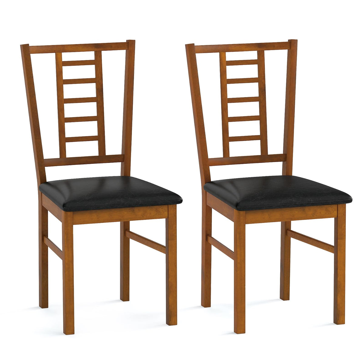 Goflame Wooden Dining Chairs Set of 2/4 Armless Kitchen Chairs