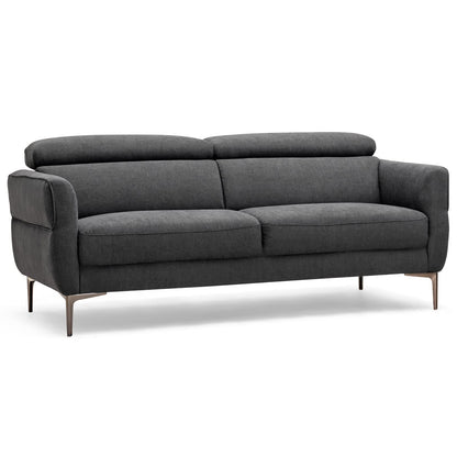 Goflame Couch, Upholstered Loveseat with Lift-up Headrest and Metal Legs