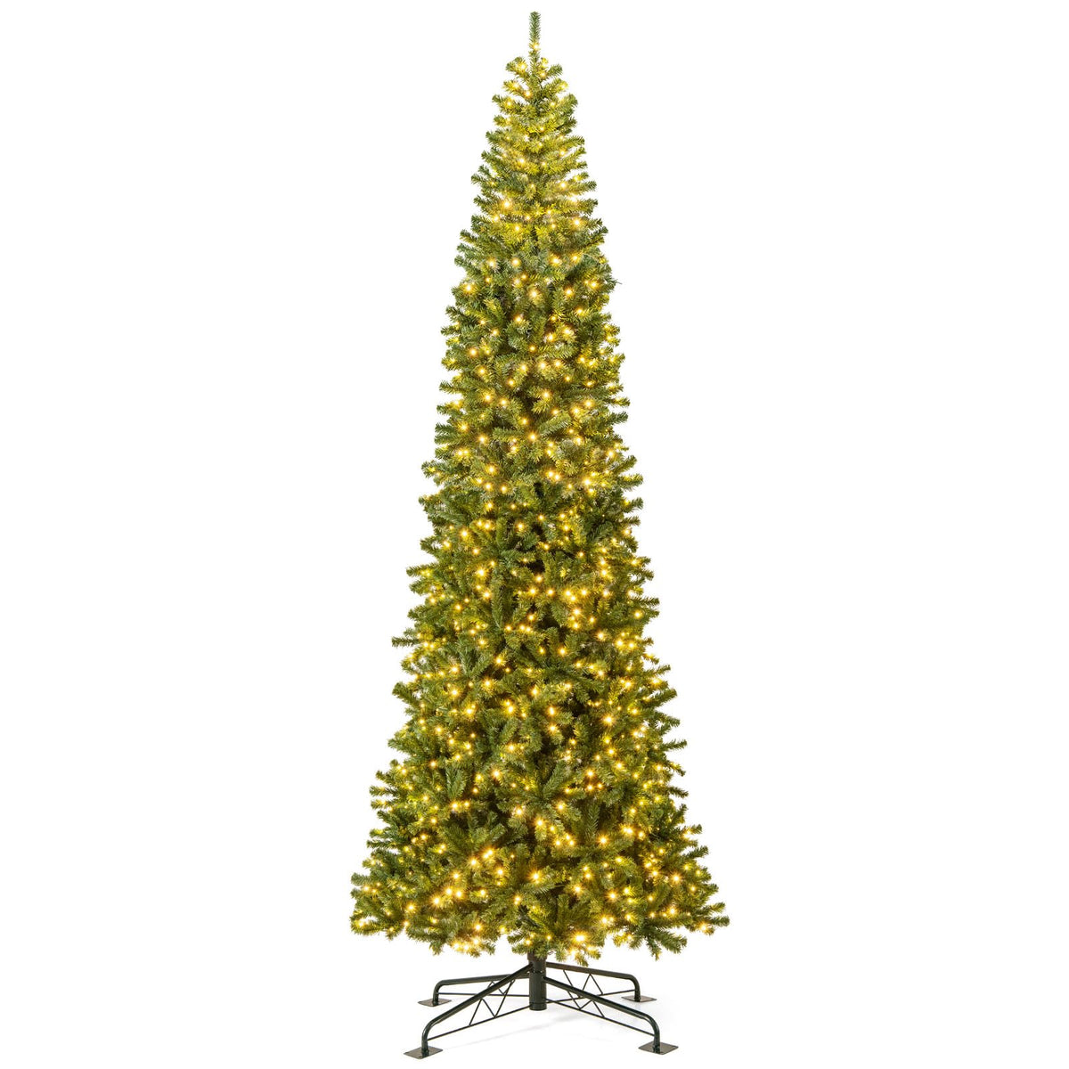 Goflame 12 FT Pre-Lit Artificial Christmas Tree with Quick Power Connector