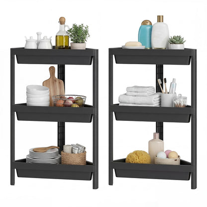Goflame 3-Tier Corner Shower Caddy 2-Pack with Detachable Design