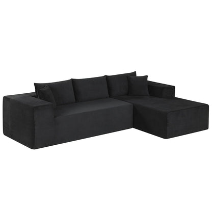Goflame 110.5" Modular Sectional Sofa for Bedroom & Living