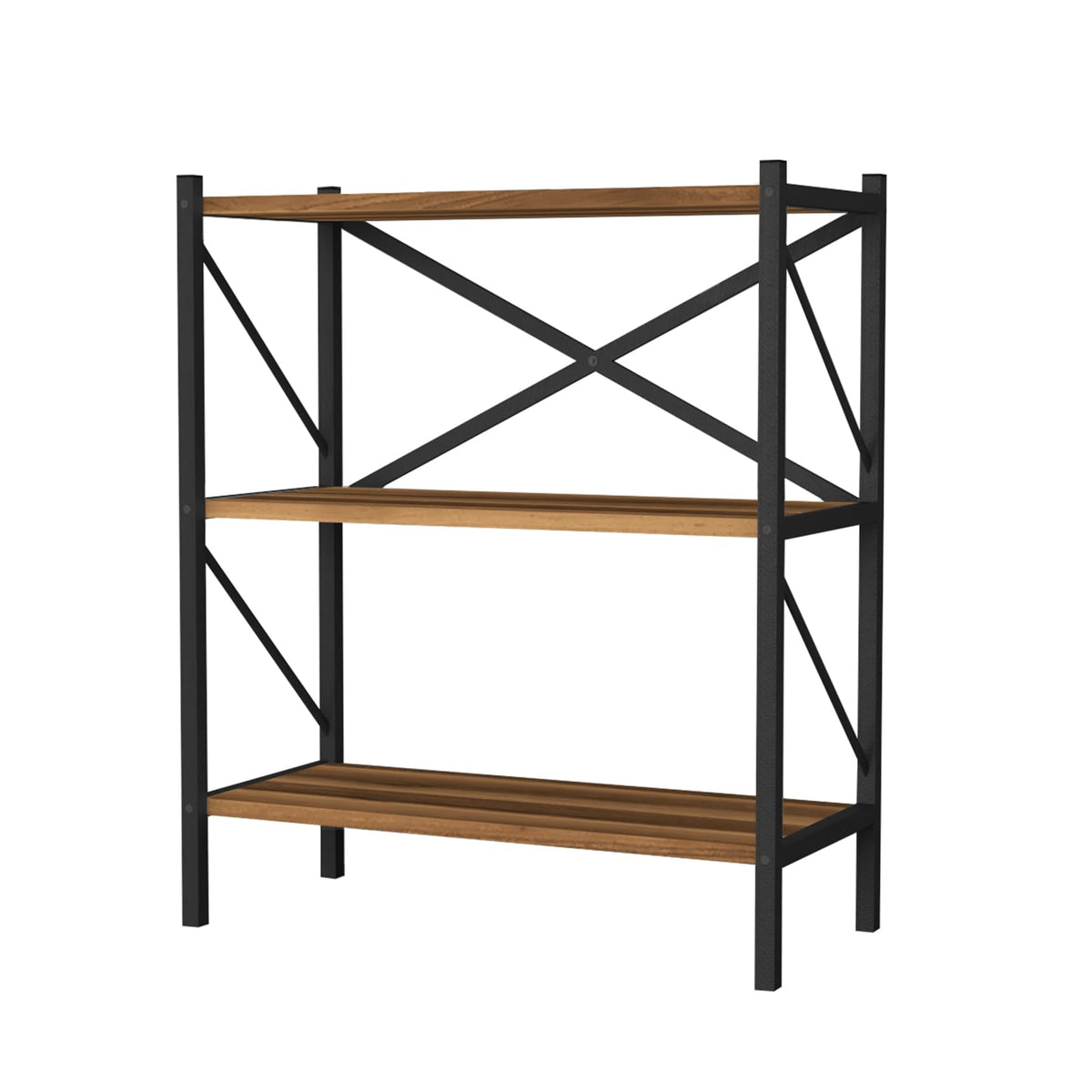 Goflame Modern Bookcase with Heavy-Duty Metal Frame (1/2)
