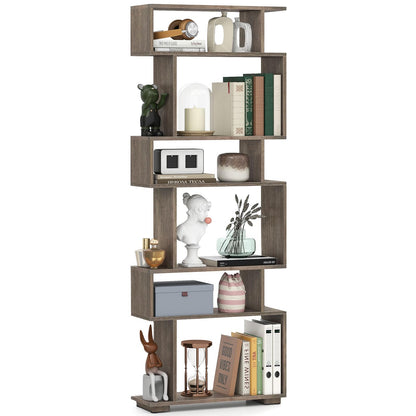Goflame S Shaped Bookcase with 2 Anti Tipping Kits