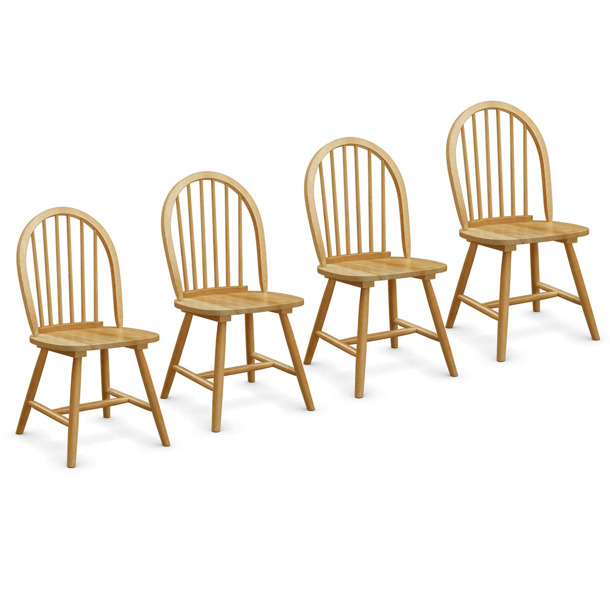 Goflame Wood Dining Chairs, French Country Armless Spindle Back Dining Chairs