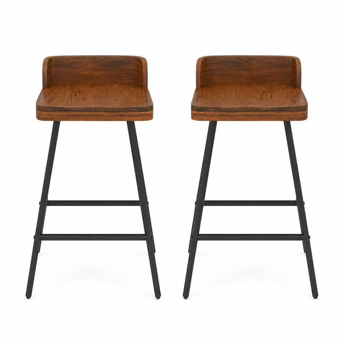 GOFLAME 24" Industrial Bar Stools Set of 1/2/4 Counter Height Barstools