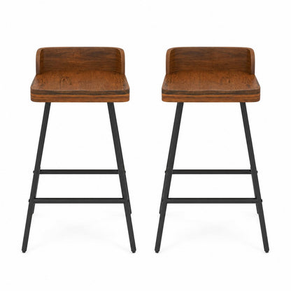 GOFLAME 24" Industrial Bar Stools Set of 1/2/4 Counter Height Barstools