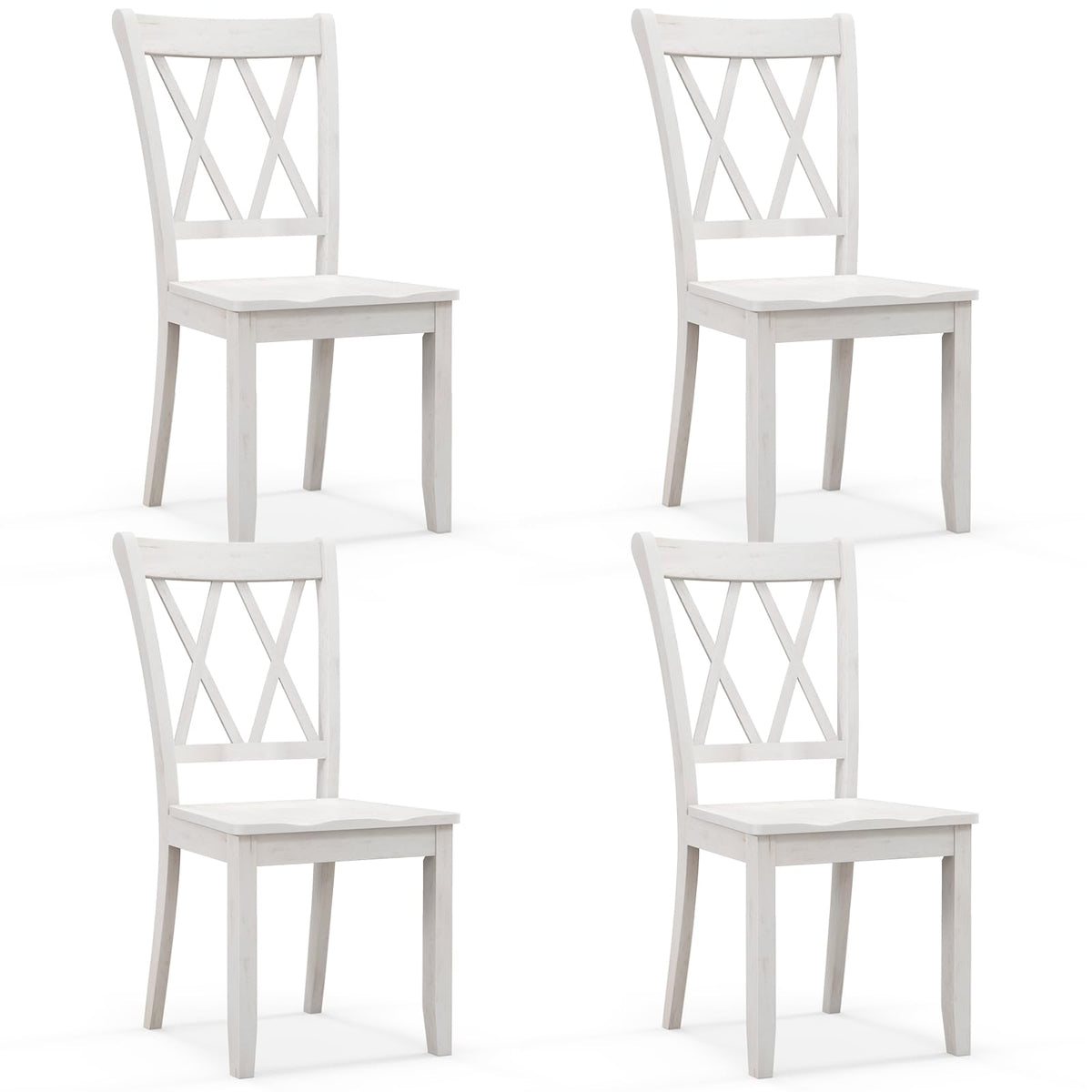 Goflame Rubber Wood Dining Room Side Chair