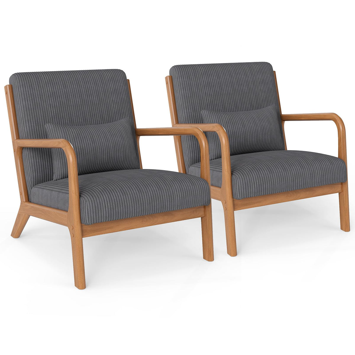 Goflame Modern Accent Chair Corduroy Upholstered Lounge Chair
