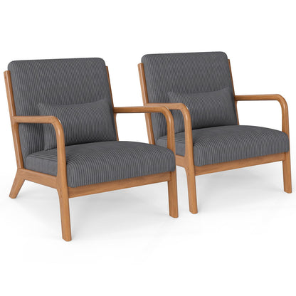 Goflame Modern Accent Chair Corduroy Upholstered Lounge Chair