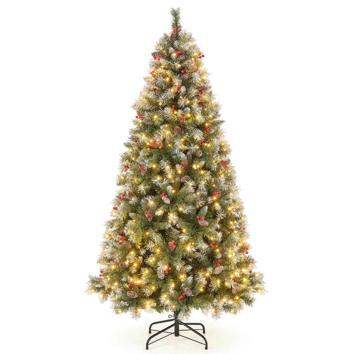 Goflame Pre-Lit Christmas Tree with 8 Lighting Modes