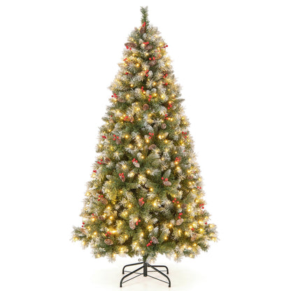 Goflame Pre-Lit Christmas Tree with 8 Lighting Modes