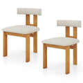 Goflame Modern Upholstered Accent Side Chairs with Curved Backrest
