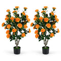 GOFLAME 39.5" Artificial Camellia Trees with Planter for Outdoor(1/2)