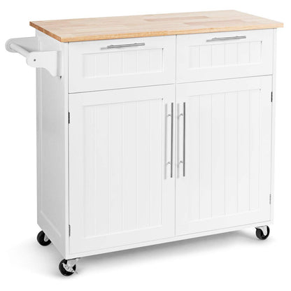 Goflame Kitchen Island Cart Rolling Storage Trolley Cart