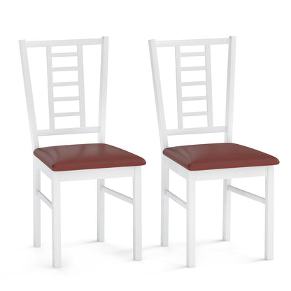 Goflame Wooden Dining Chairs Set of 2/4 Armless Kitchen Chairs