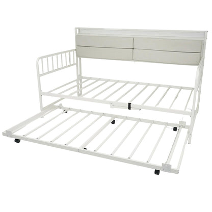 Goflame Daybed with Trundle Twin Bed Frame
