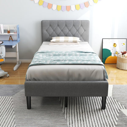Goflame Twin Size Upholstered Bed Frame