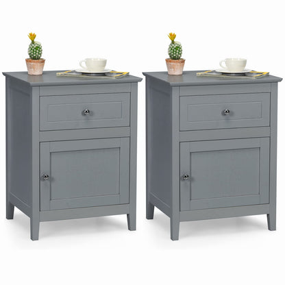 Wooden End Table W/Shelf - Goflame