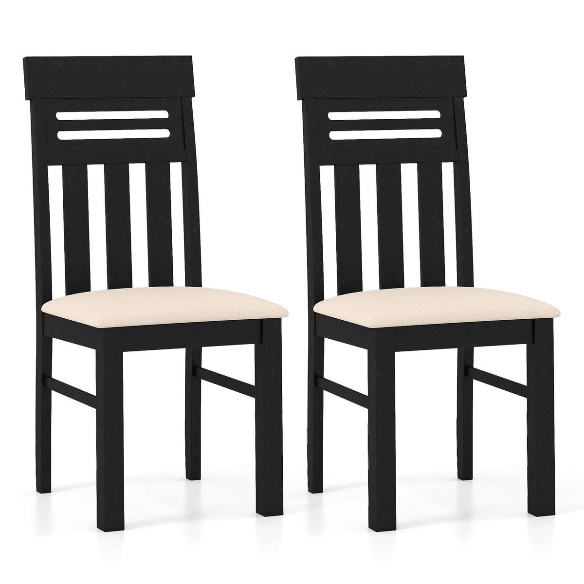 Goflame Wooden Dining Chairs Set of 2/4 for Kitchen Living Room