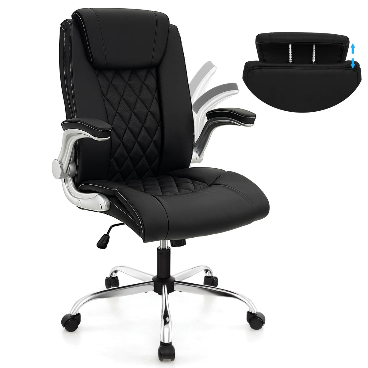Goflame Executive Office Chair, Ergonomic PU Leather Desk Chair