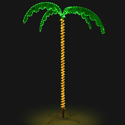 Goflame 7.5 FT Lighted Palm Tree, Tropical Christmas Tree with 332 LED Lights