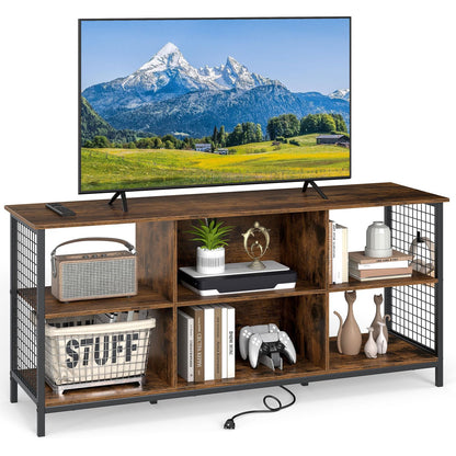 Goflame Industrial TV Stand for TVs up to 65 Inch
