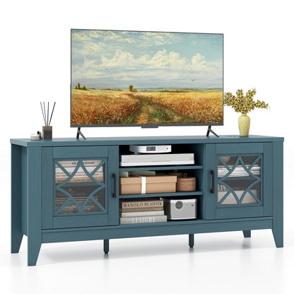 Goflame TV Stand for TVs up to 65”, Entertainment Center with 3-Position Adjustable Shelves