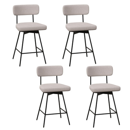 Goflame Swivel Bar Stools, Upholstered Bar Height Bar Chairs w/Padded Seat & Backrest